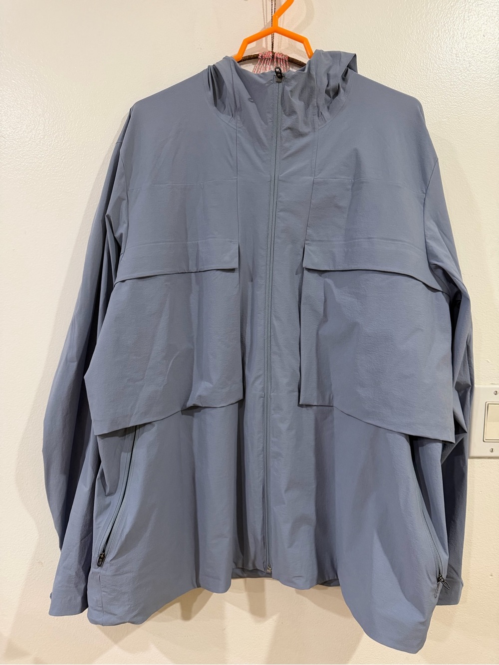 lululemon athletica Light Blue Raincoat Sleeve with Snap Cuff